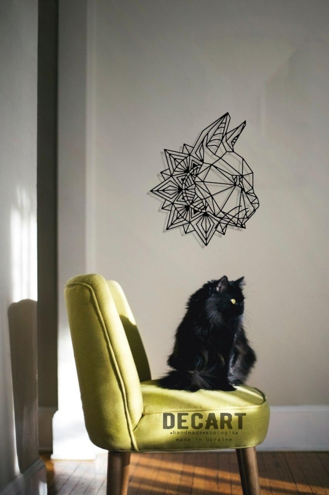 

Деревянная картина - панно Животные Cat-flower 60х74 см