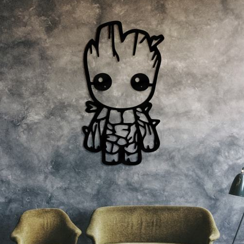 

Деревянная картина - панно Герои кино и мультфильмов Groot 48х85 см