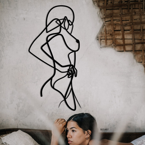 

Деревянная картина - панно Искусство линий Nudity 120x60 см