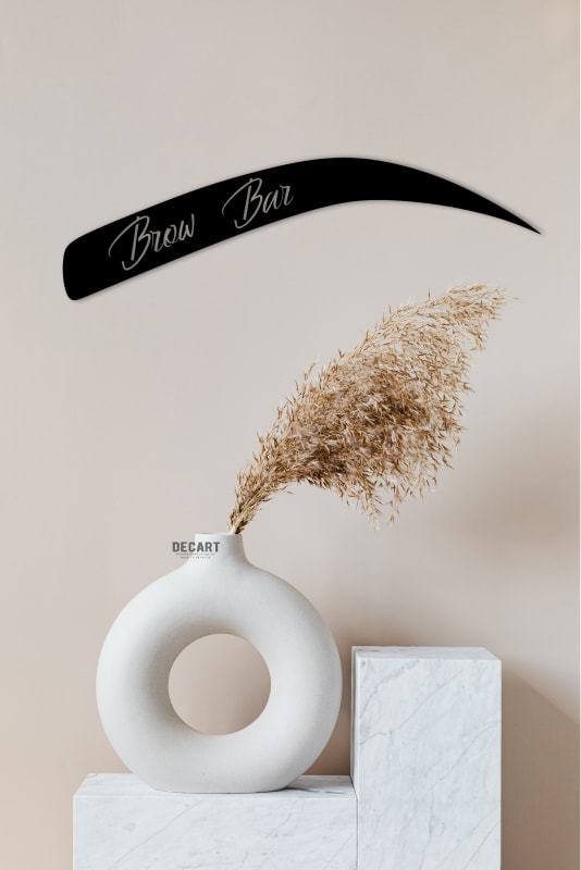 

Деревянная картина - панно Для салонов красоты Brow Bar 110х32 см
