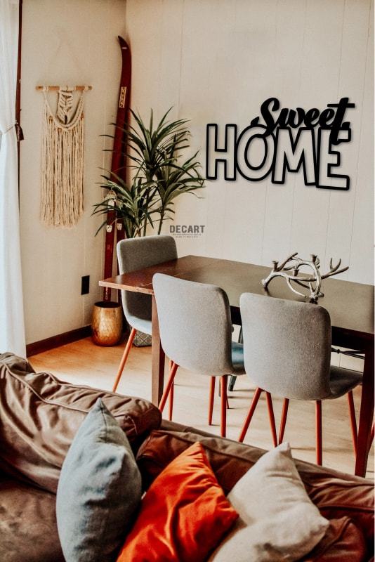

Деревянная картина - панно Для дома Sweet Home 70х38 см