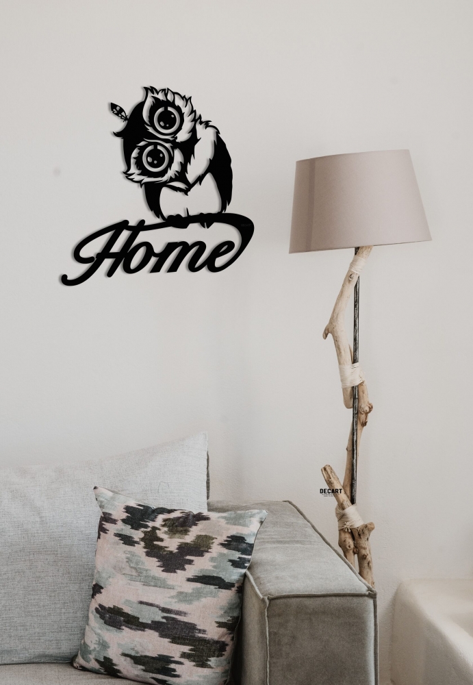 

Деревянная картина - панно Животные Сова Home 90x90 см