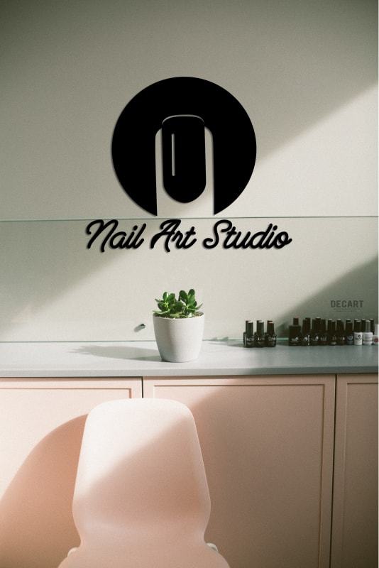 

Деревянная картина - панно Для салонов красоты Nail Art Studio 50х42 см