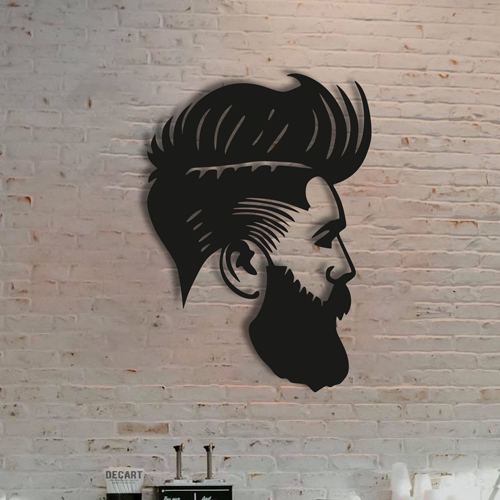 

Деревянная картина - панно Для салонов красоты Barber 80х112 см