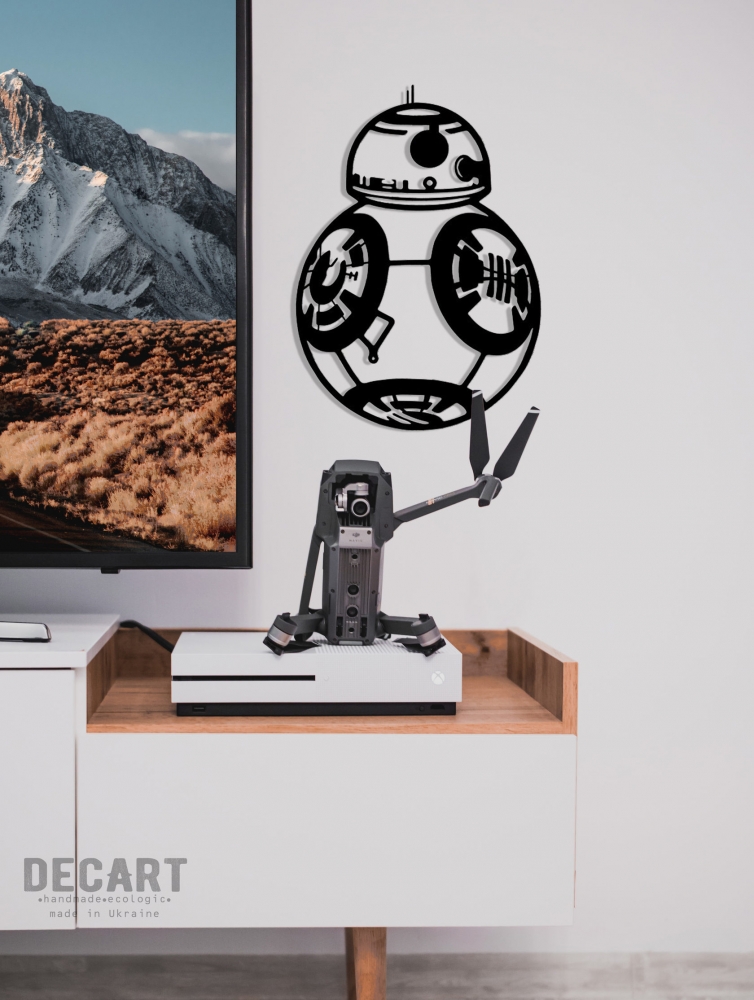 

Деревянная картина - панно Для детей Robot Star Wars 85х60 см