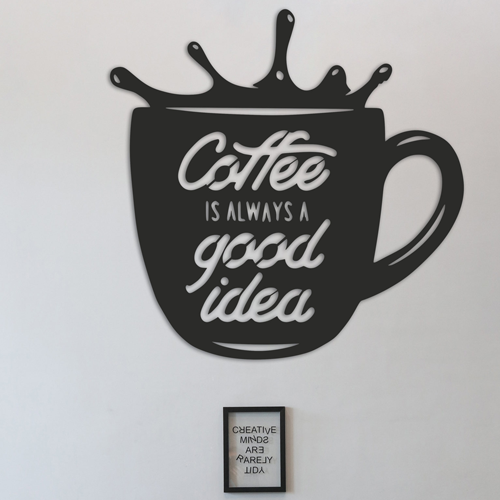 

Деревянная картина - панно Надписи Coffee Is Always A Good Idea 75х75 см