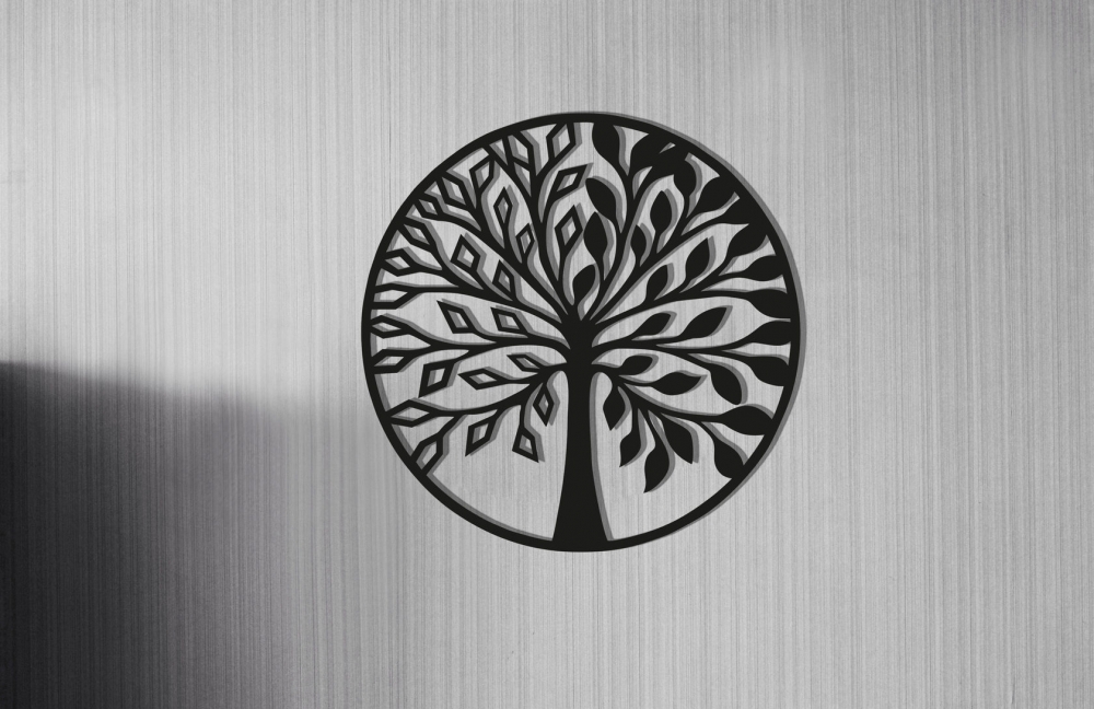 

Деревянная картина - панно Природа Round Tree 2 90х90 см