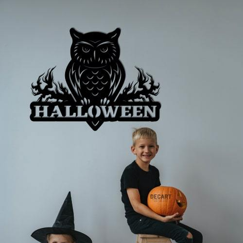 

Деревянная картина - панно Хеллоуин Owl Halloween 127х100 см