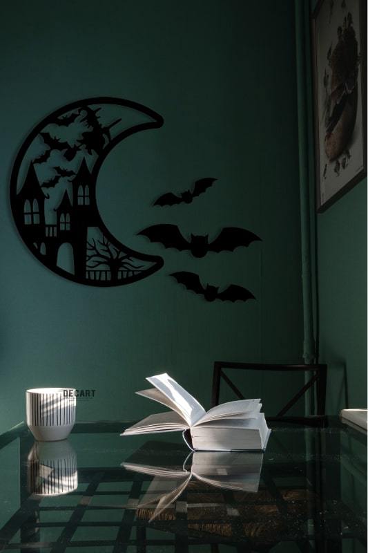

Деревянная картина - панно Хеллоуин Ночь в Halloween 90х76 см