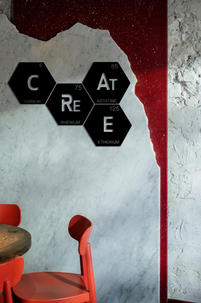 

Деревянная картина - панно Химические элементы SCIENCE CREATE 70x60 см