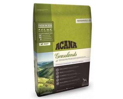 

Корм для собак Acana Grasslands Dog для собак всех пород, 2 кг a54220
