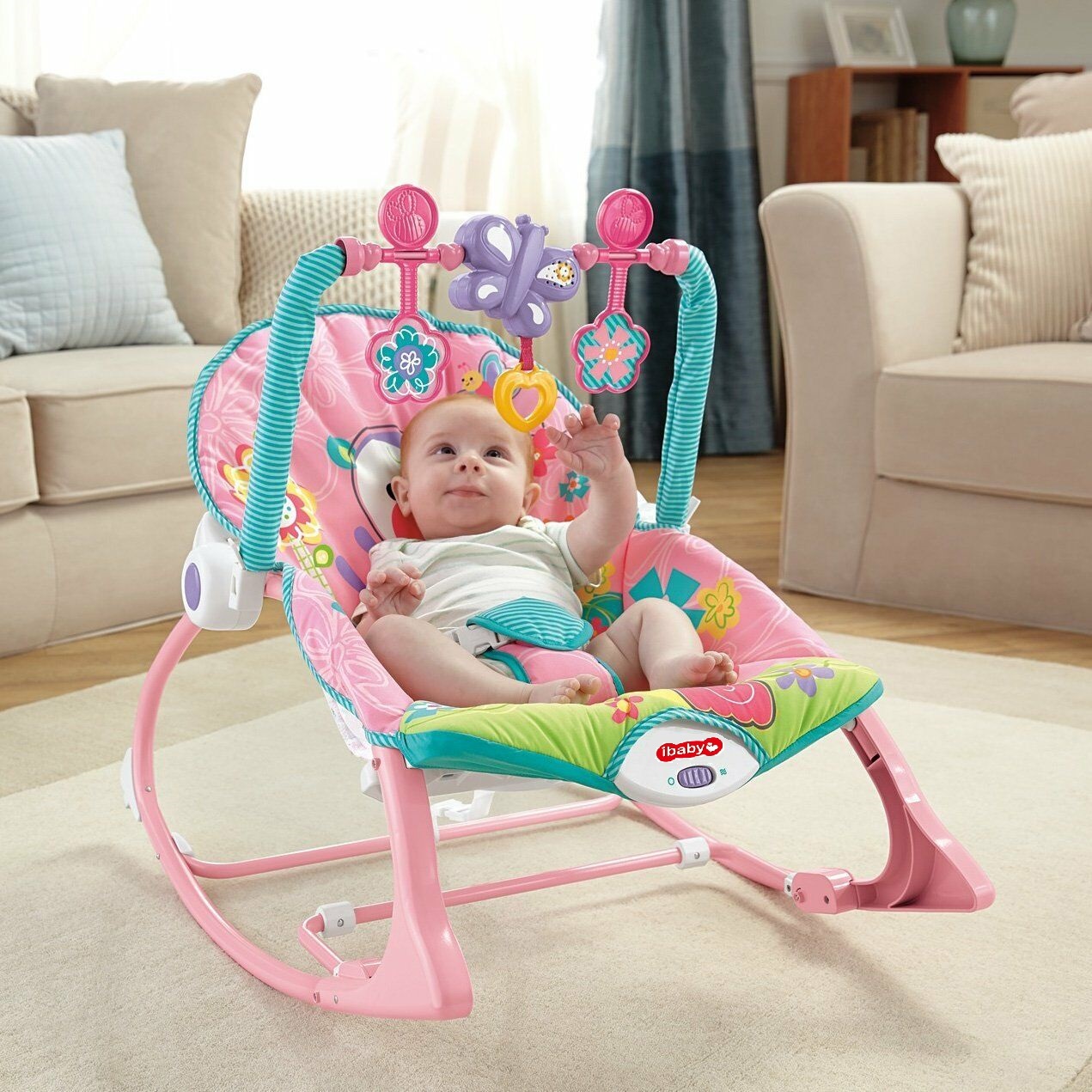 

Шезлонг-гойдалка музичний I-Baby butterfly з вібро блоком