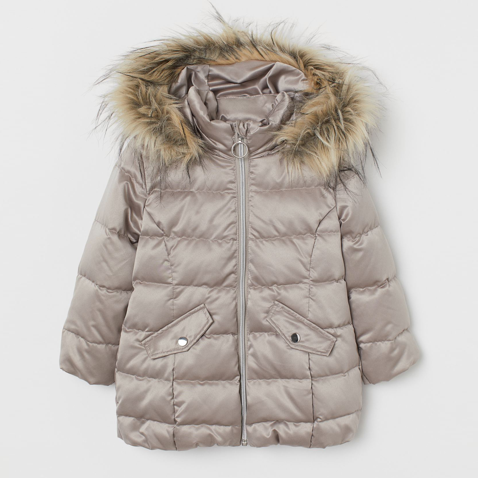 

Демисезонное пальто-пуховик H&M 608-7501240 104 см Светло-бежевое