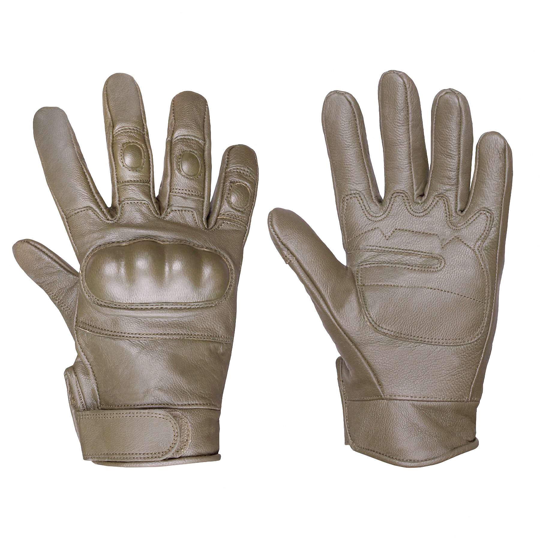 

Перчатки тактические из армированной кожи с костяшками Tactical Leather Gloves Койот S