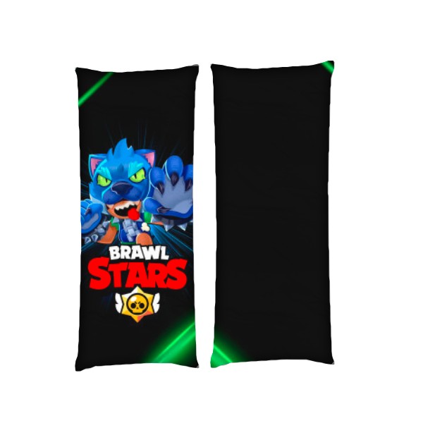 

Подушка Brawl Stars Leon Wolf 3 (Бравл Старс) дакимакура двухсторонняя стандарт 50 х 150 см - MyTee