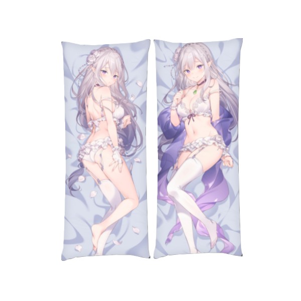 

Подушка Эмилия 2 (Re:Zero) дакимакура двухсторонняя стандарт 40 х 100 см - MyTee