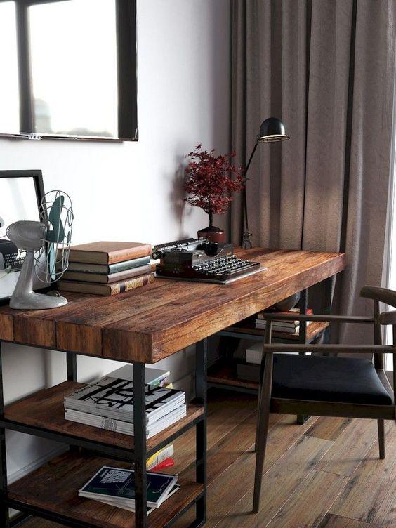 

Дизайнерский Письменный офисный стол с полками в стиле Лофт Loft Design RV246 ()