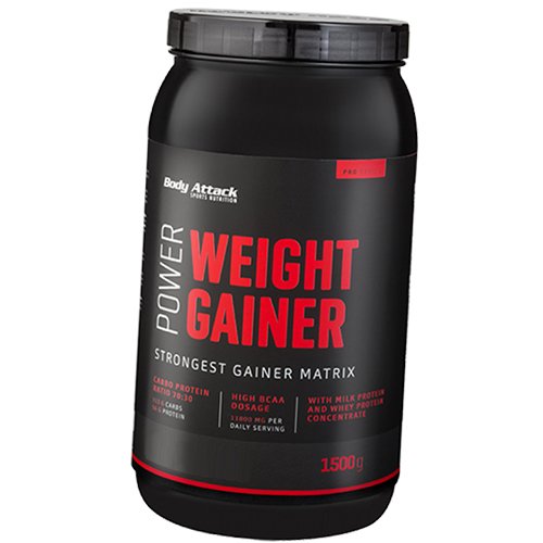 

Гейнер, Power Weight Gainer, Body Attack 1500г Банан (30251001)