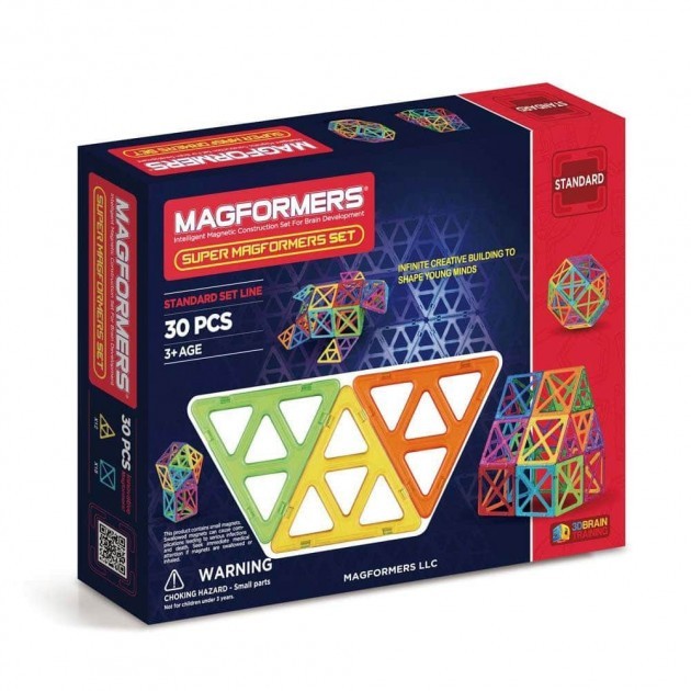 

Конструктор магнитный Magformers Базовый набор Супер Магформерс 30 элементов (701008)