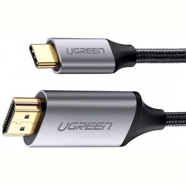 

Кабель Ugreen MM142 Type-C M - HDMI M Cable Alum. 1.5м (Gray\Black)