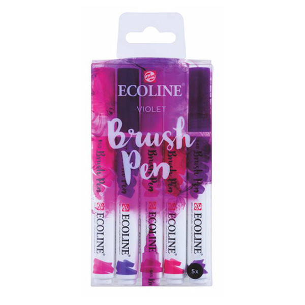 

Набір пензлів-ручок Ecoline Brushpen VIOLET 5 кол, Royal Talens (11509910)