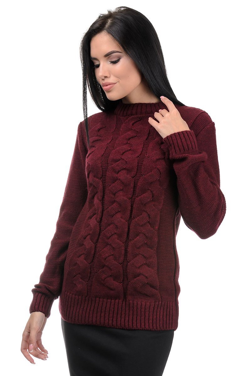 

Fashions • Свитер Wayett Fashions 42-48 бордовый (8745-нс)