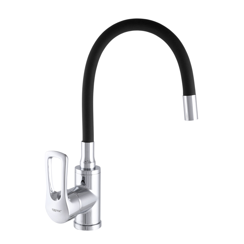 

Смеситель для кухни ZERIX SAR 181 с черным рефлекторным изливом (ZX2771)