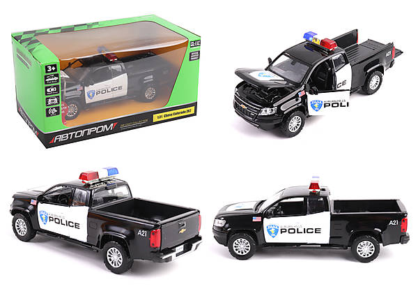 

Машина металл 1:31 Chevy Colorado ZR2-Police свет, звук Автопром (68465)