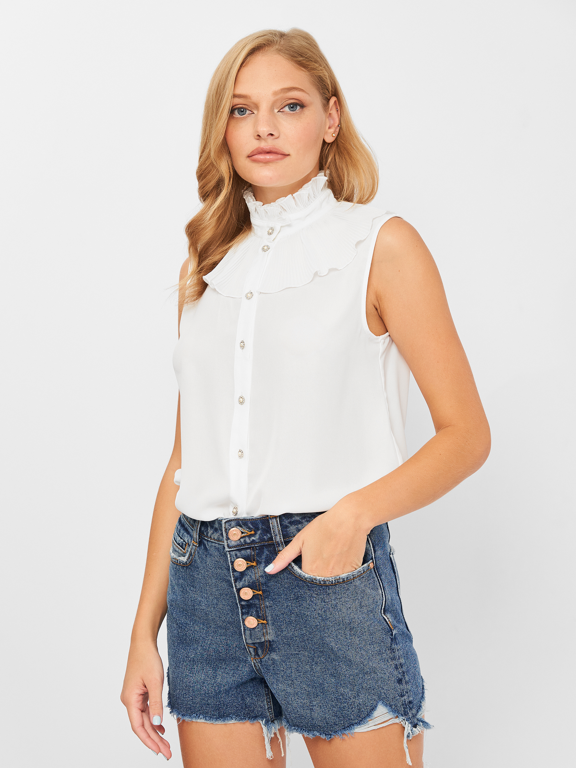

Блузка Zara 1971/164/250 S Молочная
