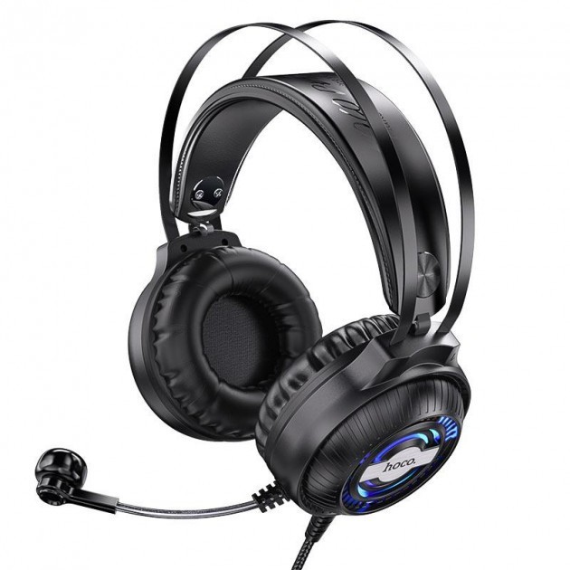 

Игровые наушники HOCO Streamer gaming headphones LED W101 Black
