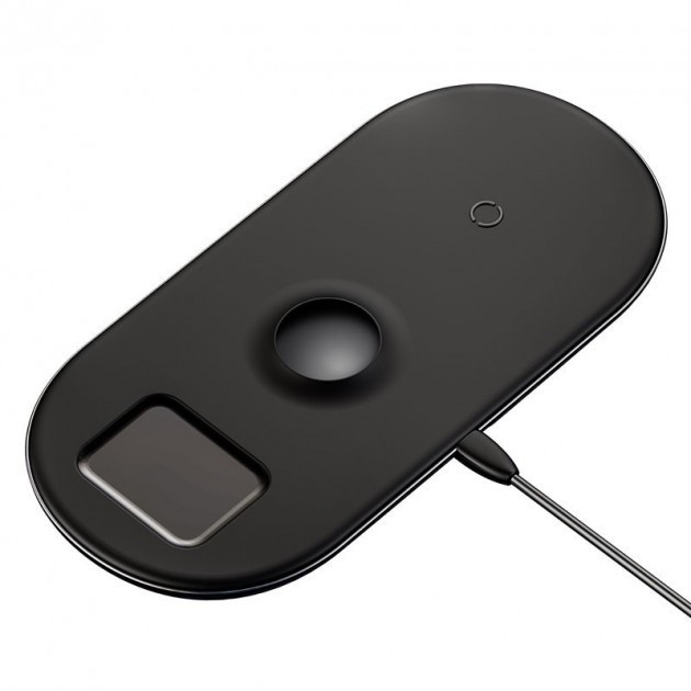 

Беспроводное зарядное устройство Baseus Smart 3 in 1 Wireless Charger for iPhone / Watch / AirPods Black (WX3IN1-B01)