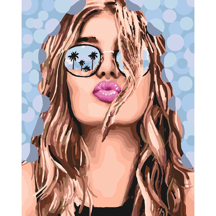 

Набір для розпису по номерах Люди "Поцілунок літа" 40х50см