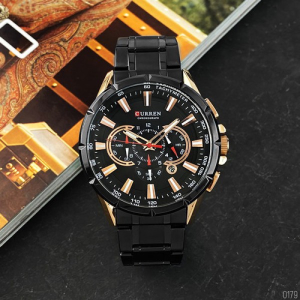 

Часы Curren 8363 Black-Cuprum