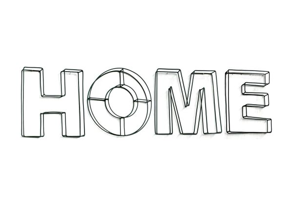 

Настенная вывеска из проволоки «Home». Ручная сварка. Art Republic