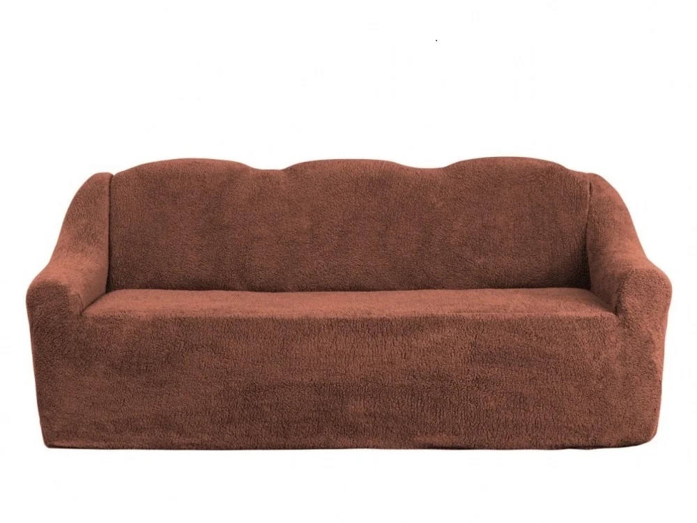 

Чехол плюшевый на трехместный диван Sofa soft Venera mch-003 Коричневый