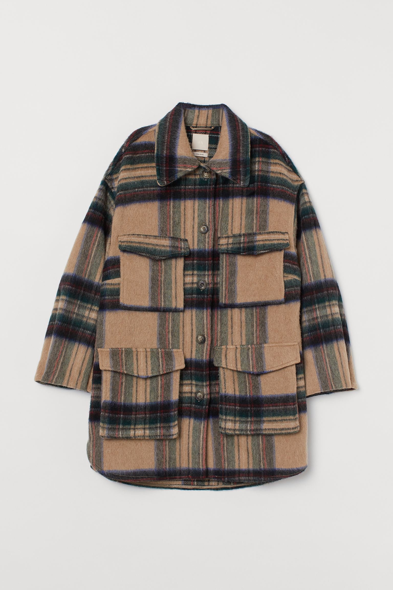 

Куртка H&M L бежевый клетка 20089167822