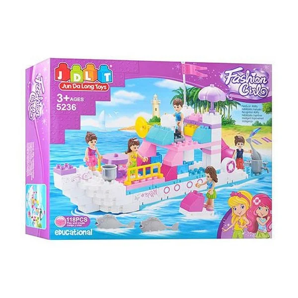 

Конструктор JDLT Fashion Girls Морская прогулка 118 деталей, 5 фигурок
