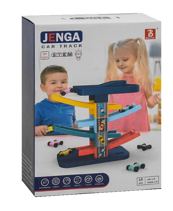 

Гараж паркинг скоростной спуск Jenga 5 ярусов, 6 машинок