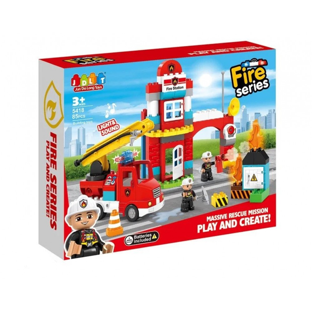 

Конструктор JDLT Пожарная станция 85 деталей