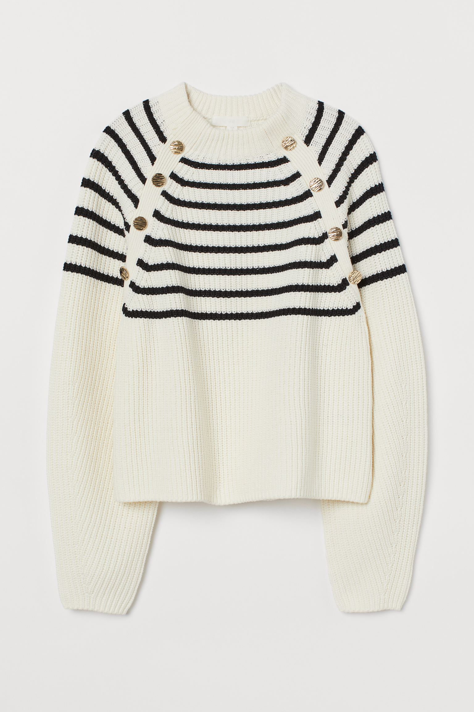 

Джемпер H&M M белый полоска 31088514071