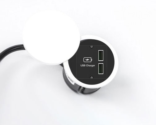 

Розетка Bachmann Pix cover 2xUSB White белый