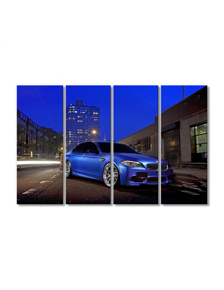 

Модульная картина Artel «БМВ M5 авто синий» 4 модуля 120x180 см
