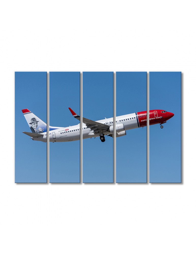 

Модульная картина Artel «Боинг 737 Норвежский» 5 модулей 90x135 см
