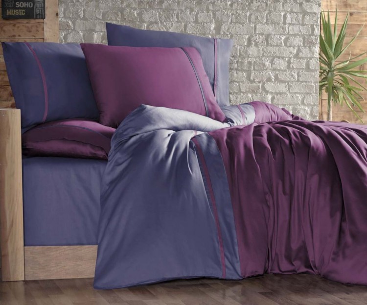 

Постельное белье ISSI HOME Евро комплект Вишневый, фиолетовый 6197240