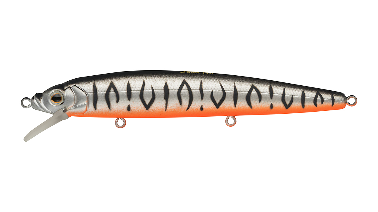 

Воблер Минноу Strike Pro Alpha Minnow 115, 115 мм, 12,5 гр, Загл. 0,6м.-1,6м., Плавающий, цвет: A243ES Grey Shadow Mat Tiger, (EG-033F#A243ES) (120927)