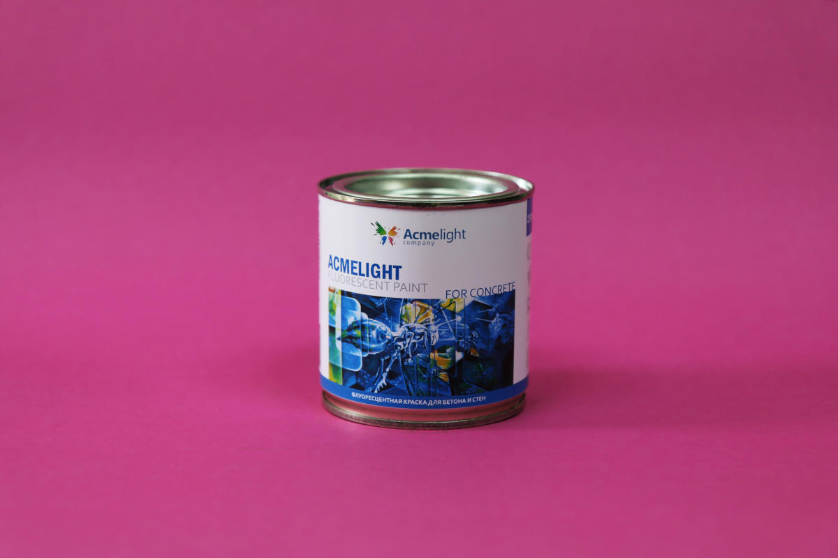 

Флуоресцентная краска по бетону AcmeLight Fluorescent paint for Concrete желтая 0,25 л