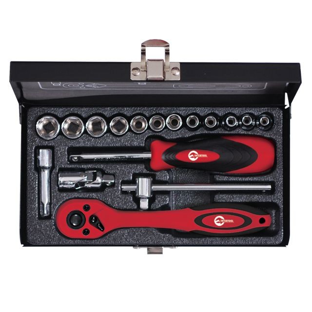 Набор инструментов для автомобиля и дома в чемодане INTERTOOL ET-6017 1 .
