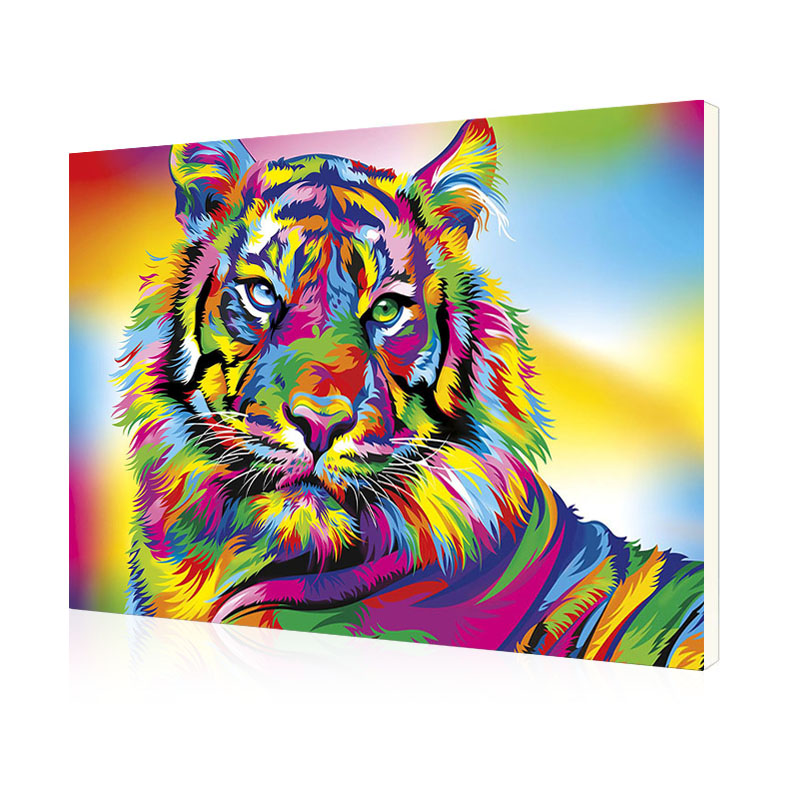 

Картина по номерам Lesko DIY RA3764 "Неоновый тигр" 40х50 см