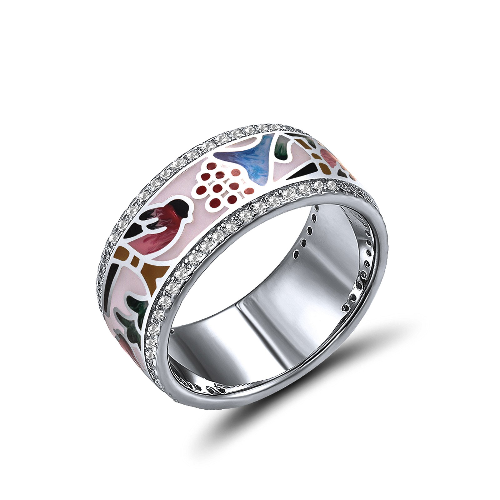 

Кольцо из серебра с эмалью 1759264, размер 18.5