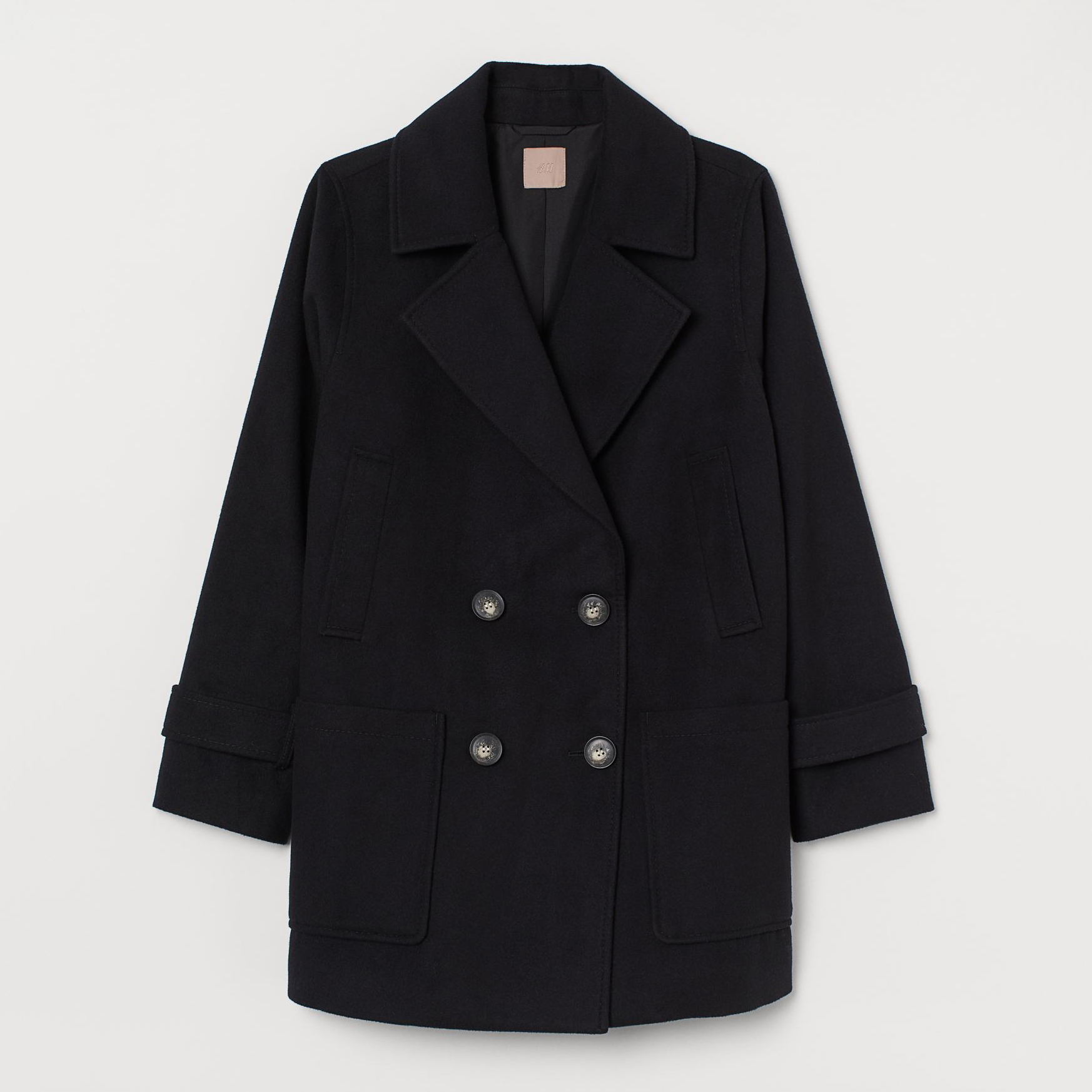 

Пальто H&M 1808-9044232 2XL Черное